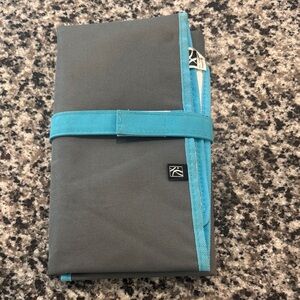 Gray and Blue Travel changing pad Large